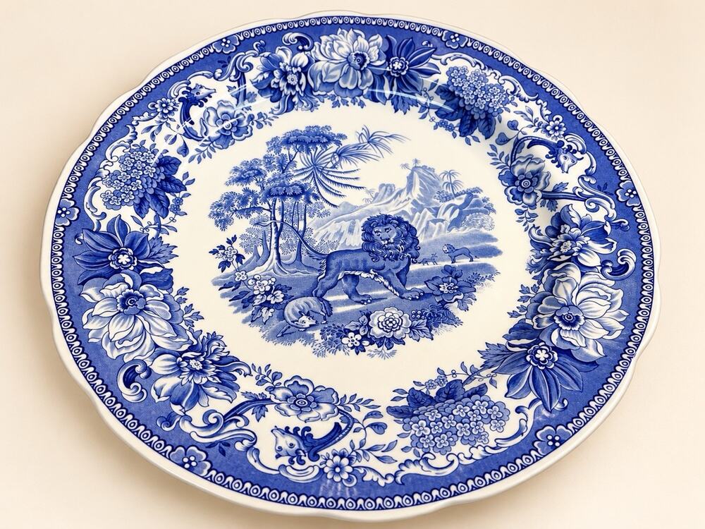 Spode Blue Room Aesop’s Fables Traditions Blue White Plate England